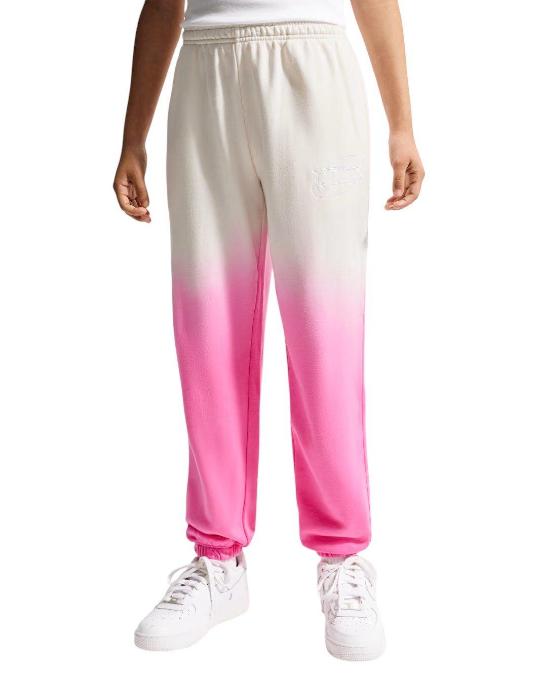 Nike Big Girls' Sportswear Studio Fleece Ombre Loose Pants - Sail/Pink - SAIL/PINK